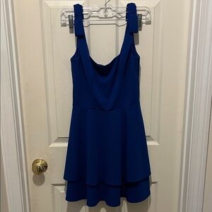 Royal Blue Tiered Mini Dress